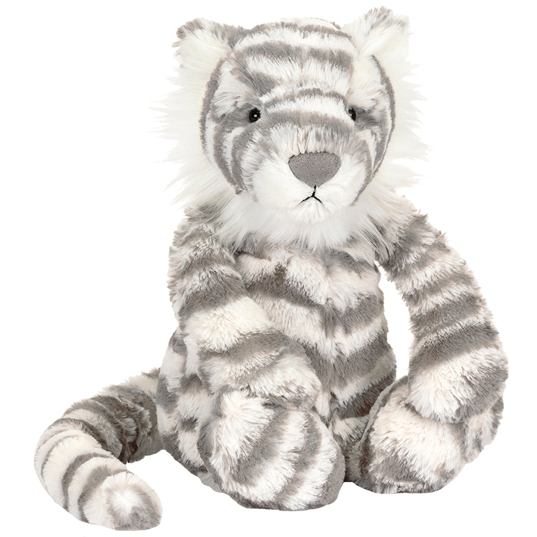 Jellycat Kinder Bashful Snow Tiger Medium Kuscheltier Tiger 31 cm Größe Einheitsgröße