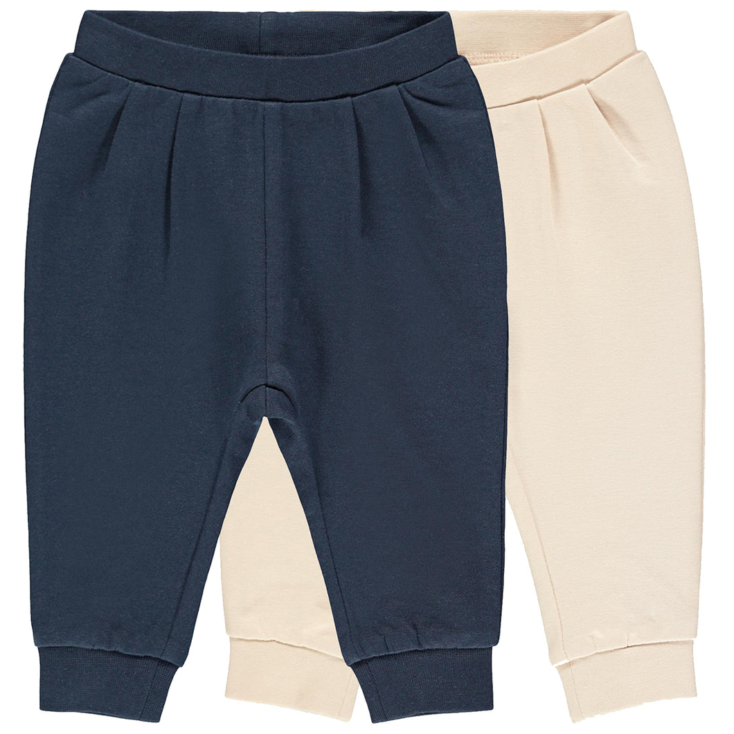 Name It Kinder NBFBISSI 2P SWEAT PANT UNB Mädchen 2er-Pack Hosen aus Bio-Baumwolle mit Elastan