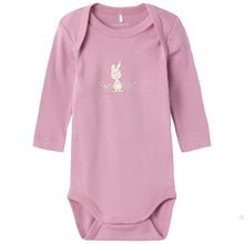 Das Bild in den Galerie-Viewer laden, Name It Kinder NBFBODY 2P LS ORCHID HAZE RABBIT NOOS 2er-Pack Langarmbody aus Bio-Baumwolle mit Baumwolle
