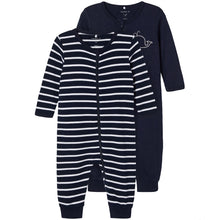 Das Bild in den Galerie-Viewer laden, Name It Kinder NBMNIGHTSUIT 2P ZIP DARK SAPPHIRE 2 NOOS aus Bio-Baumwolle
