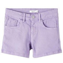 Das Bild in den Galerie-Viewer laden, Name It Kinder NKFROSE REG TWI SHORTS 8212-TP NOOS Shorts aus Baumwolle mit Elastan
