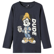 Das Bild in den Galerie-Viewer laden, Name It Kinder NMMORLIN MICKEY LS TOP WDI Langarmshirt aus Baumwolle mit Elastan
